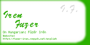 iren fuzer business card